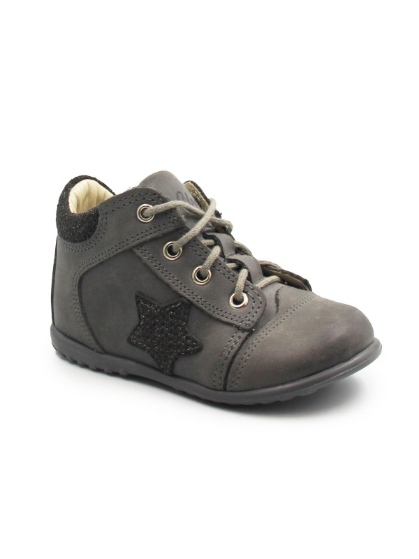 Chłopiece Szare Trzewiki Wiosenne Do Nauki Chodzenia Emel e 2069g-2