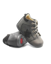 Chłopiece Szare Trzewiki Wiosenne Do Nauki Chodzenia Emel e 2069g-2