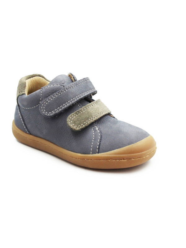 Buty Dla Chłopczyka na Wiosnę Barefoot Skórzane Niebieskie Primigi 7900022