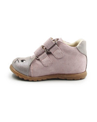 Buty Na Wiosnę Dla Dziewczynki Różowe z Kotkiem Ameko Kiti Pudrowy Pyłek