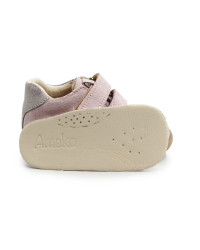 Buty Na Wiosnę Dla Dziewczynki Różowe z Kotkiem Ameko Kiti Pudrowy Pyłek