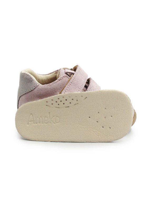 Buty Na Wiosnę Dla Dziewczynki Różowe z Kotkiem Ameko Kiti Pudrowy Pyłek