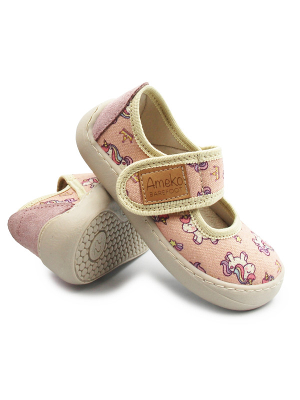 Kapcie Dla Dziewczynki w Jednorożce Barefoot Ameko Noel Unicorn