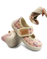 Kapcie Dla Dziewczynki w Jednorożce Barefoot Ameko Noel Unicorn