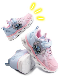 Buty Na Wiosnę Dla Dziewczynek Stitch Świecąca Podeszwa LED Bartek 87038-15