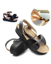 Damskie Sandały z Kokardą Czarne Zapinane na Nodze Batz Summer Geisha