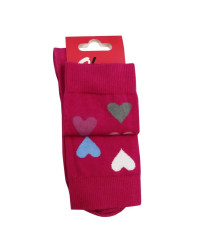 Damskie Skarpety Różowe w Serduszka 36-38 O!skary