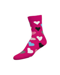 Damskie Skarpety Różowe w Serduszka 36-38 O!skary