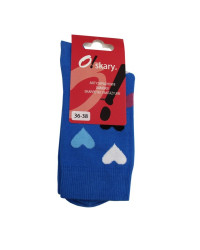 Damskie Skarpety w Serduszka Niebieskie 36-38 O!skary