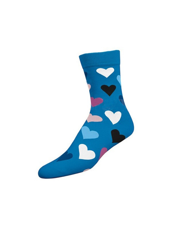 Damskie Skarpety w Serduszka Niebieskie 36-38 O!skary
