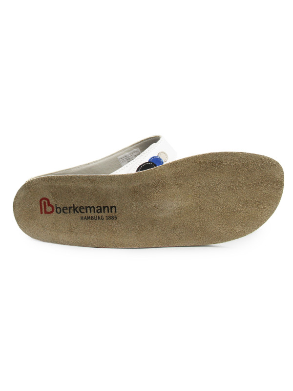 Białe Klapki Damskie Do Pracy Skórzane Berkemann Felia 01023-101