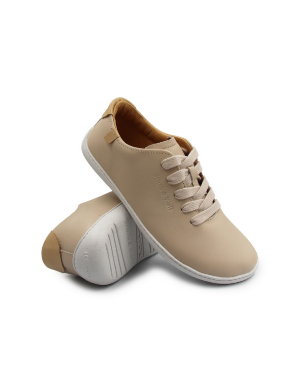 Barefoot buty na wiosnę dla kobiet Stitch&Walk S088-61943 cream