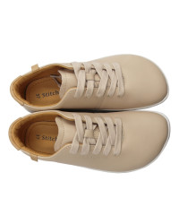 Barefoot buty na wiosnę dla kobiet Stitch&Walk S088-61943 cream