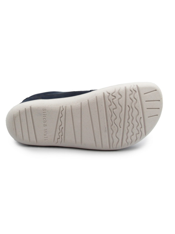Męskie i damskie półbuty barefoot na wiosnę skóra naturalna Stitch & walk S088-61255A royal blue