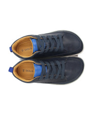 Męskie i damskie półbuty barefoot na wiosnę skóra naturalna Stitch & walk S088-61255A royal blue