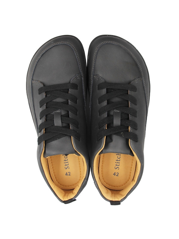 Męskie półbuty barefoot na wiosnę Stitch&Walk S088-61255B black