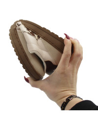 Półbuty damskie na wiosnę barefoot vegan MTNG 60948-C59379 wonderly sand