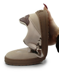 Półbuty damskie na wiosnę barefoot vegan MTNG 60948-C59379 wonderly sand