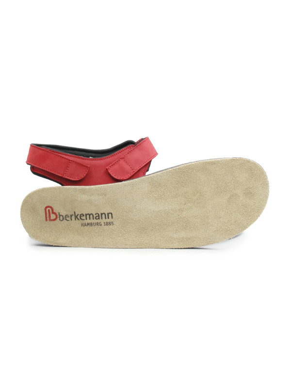 Czerwone sandały dla seniorek na lato skóra naturalna Berkemann Lisabella 03121-234