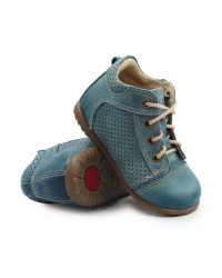 Buty do nauki chodzenia niebieskie dla chłopca na wiosnę Emel e 2429-19