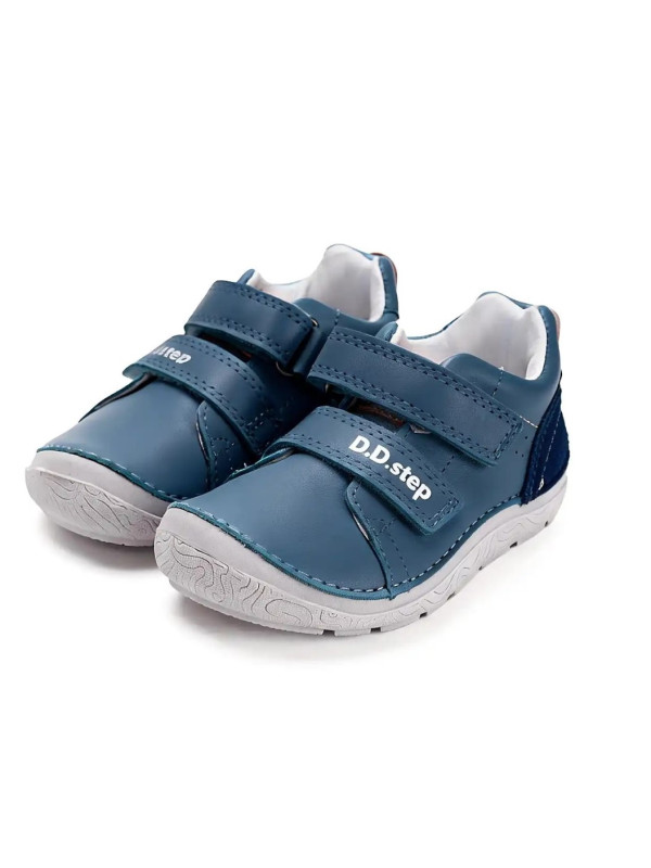 Chłopięce Buty Barefoot Na Wiosnę Skórzane DD STEP S116-61960L Royal Blue