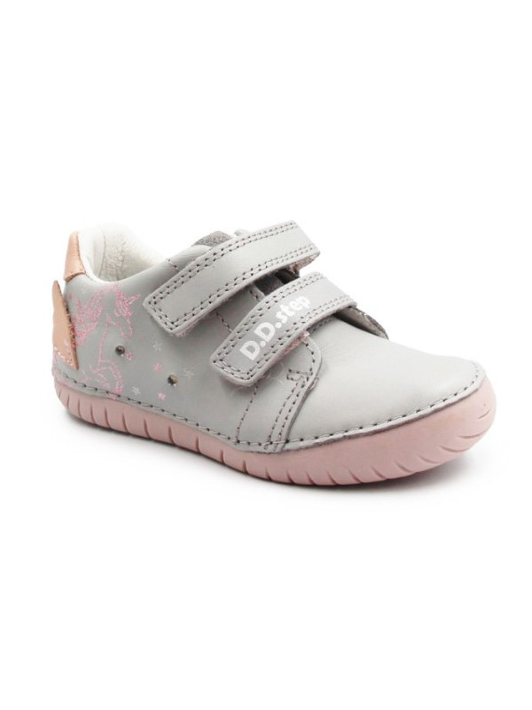 Buty Dla Dziewczynki Wiosenne Świecące LED z Jednorożcem DD STEP S050-61970 Dove Grey