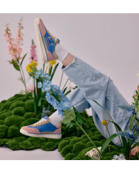 Półbuty Dla Dziewczynek na Wiosnę Stitch Różowo Niebieskie Bartek 87033-25