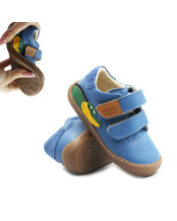 Buty Na Wiosnę Dla Chłopca Niebieskie Barefoot Ameko Otis Croco-Blue