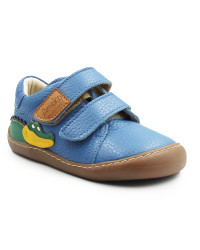 Buty Na Wiosnę Dla Chłopca Niebieskie Barefoot Ameko Otis Croco-Blue