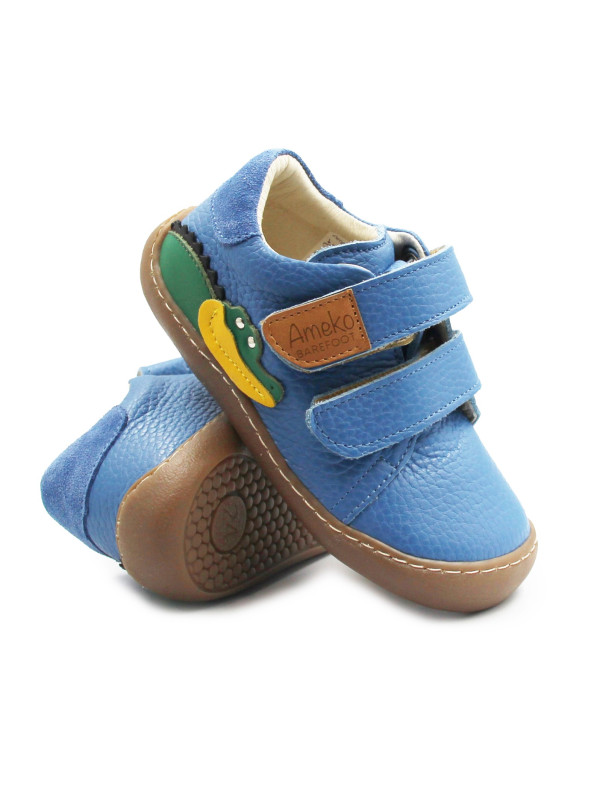 Buty Na Wiosnę Dla Chłopca Niebieskie Barefoot Ameko Otis Croco-Blue