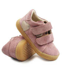 Buty Na Wiosnę Dla Dziewczynki z Serduszkiem Barefoot Ameko Dash-Hearts-Brownrose