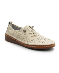 Ażurowe skórzane półbuty na wiosnę damskie T. Sokolski OC W26-78 BEIGE