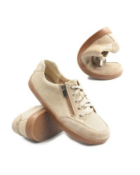 Półbuty damskie barefoot ze skóry naturalnej Helios 470 ecru