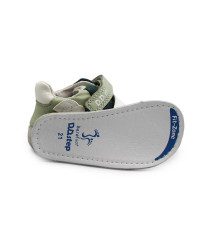 Wiosenne Buty Dziecięce Na Rzep Barefoot DD STEP S070-61995B Mocha