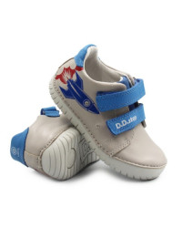 Półbuty Dla Chłopca Wiosenne Świecące Elementy LED Szare DD STEP S050-61691AM Dove Grey