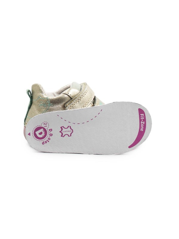 Dziewczęce Buciki Na Wiosnę Na Rzep Kotek DD STEP S015-61267B Gold