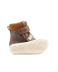 Zimowe Buty Dla Dziewczynki Świecące w Ciemności Barefoot DD STEP W063-52263BM Chocolate