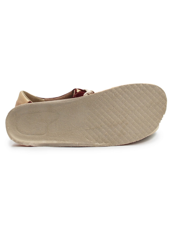 Półbuty barefoot dla  kobiet na wiosnę ze skóry naturalnej Helios 469 c. wiśnia