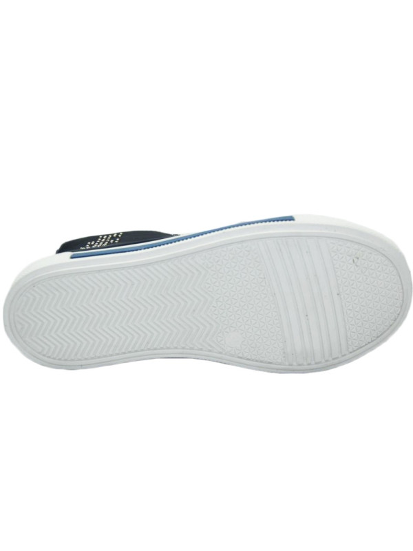 Skórzane trampki dla dziewczynki granatowe Dawid 1108